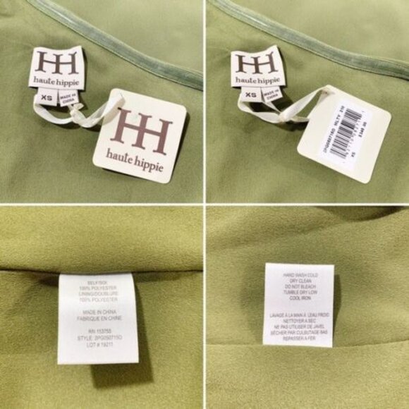 Haute Hippie  Ruffle One Shoulder Drawstring Dress  Size XS  NWT $345.00 - Picture 9 of 9